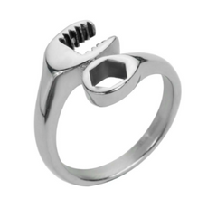 Load image into Gallery viewer, Heavy Metal Jewelry Ladies Wrench Ring Stainless Steel (Women&#39;s)