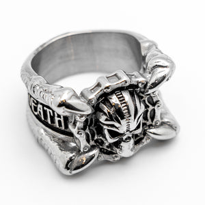 Heavy Metal Jewelry Men's Claw Skull Ring Stainless Steel