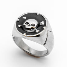 Load image into Gallery viewer, Biker Jewelry Men’s Skull/Crossbones Motorcycle Biker Pirate Ring Stainless Steel