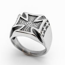 Load image into Gallery viewer, Iron Cross Biker Ring Men&#39;s Heavy Duty Stainless Steel SR69