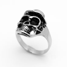 Load image into Gallery viewer, Biker Jewelry Top Hat Men&#39;s Stainless Steel Skull Biker Ring