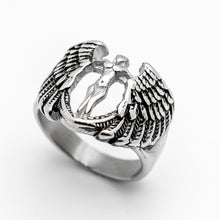 Load image into Gallery viewer, Men’s Angel Wing Ring Stainless Steel