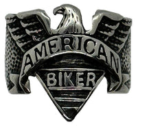 Load image into Gallery viewer, Biker Jewelry Men’s American Biker Ring Stainless Steel