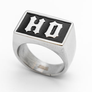 Heavy Metal Jewelry Men's HD Biker Ring Stainless Steel