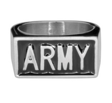 Load image into Gallery viewer, Heavy Metal Jewelry Unisex ARMY Ring Stainless Steel