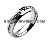 Wedding Band Stainless Steel Chain Ring